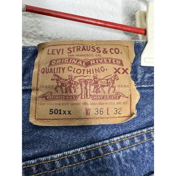 Vintage Levis 501XX Jeans Mens 33x29 Blue USA 90’s Distressed #552 *See Pics* - Picture 14 of 16